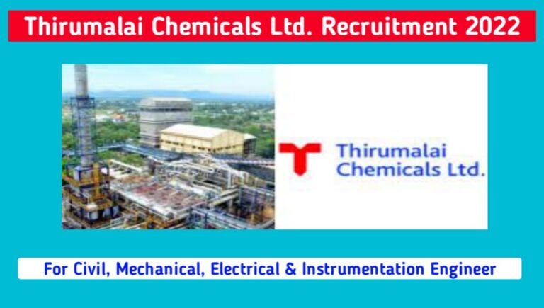 Hiring Thirumalai Chemicals
