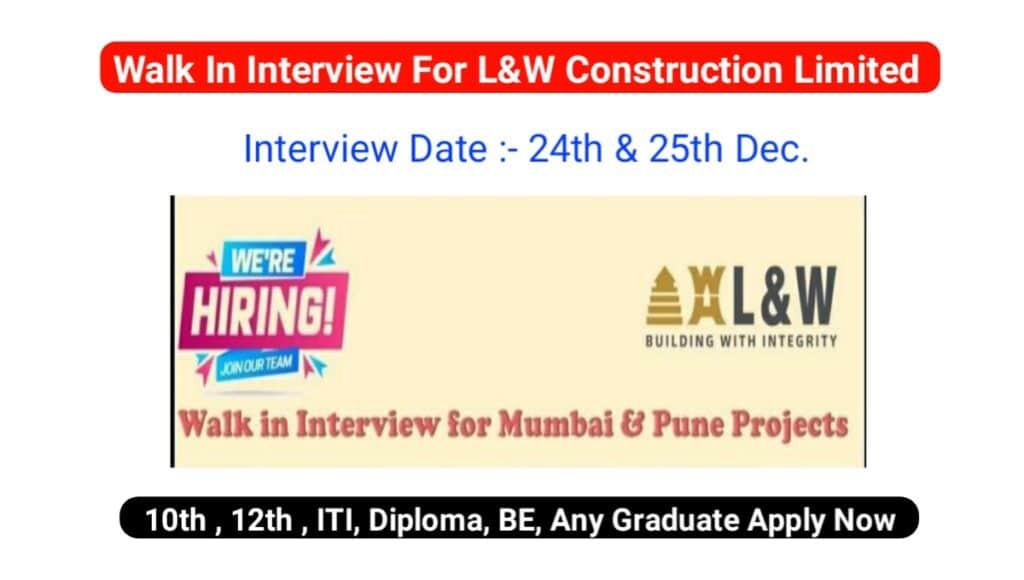 L&W Construction LTD Recruitment 2023