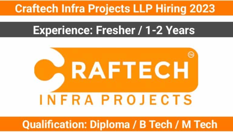 Craftech Infra Projects LLP Hiring 2023