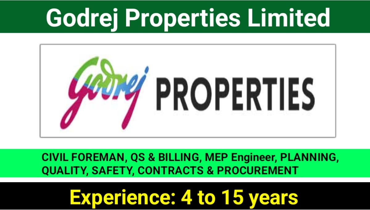 Godrej Properties Limited New Job opening 2023