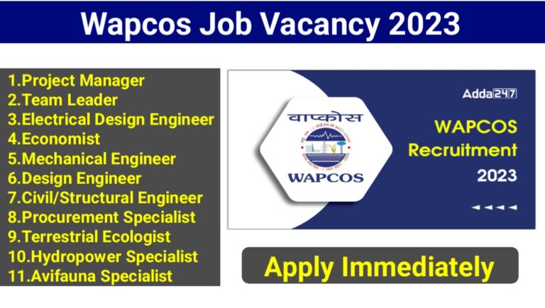 Wapcos Job Vacancy 2023