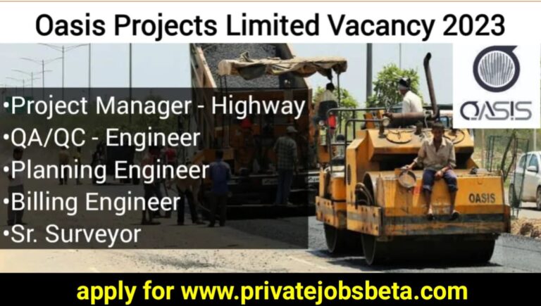 Oasis Projects Limited Job Vacancy 2023