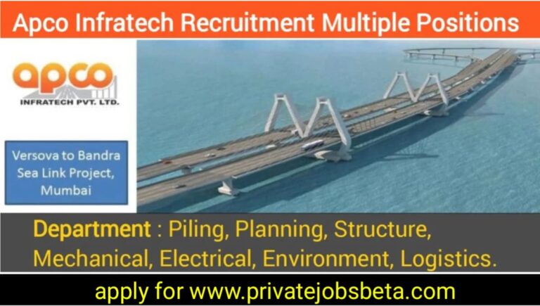 Apco Infratech Private Limited Hiring 2023