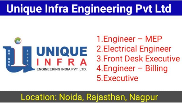 Unique Infra Engineering Pvt Ltd Requirement 2023