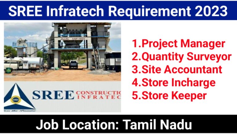 SREE Infratech Requirement 2023