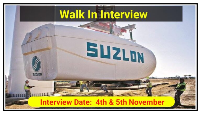 Suzlon Energy Ltd Walk In Interview 2023