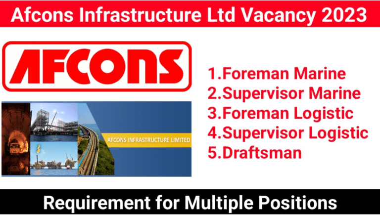Afcons Infrastructure Limited Vacancy 2023
