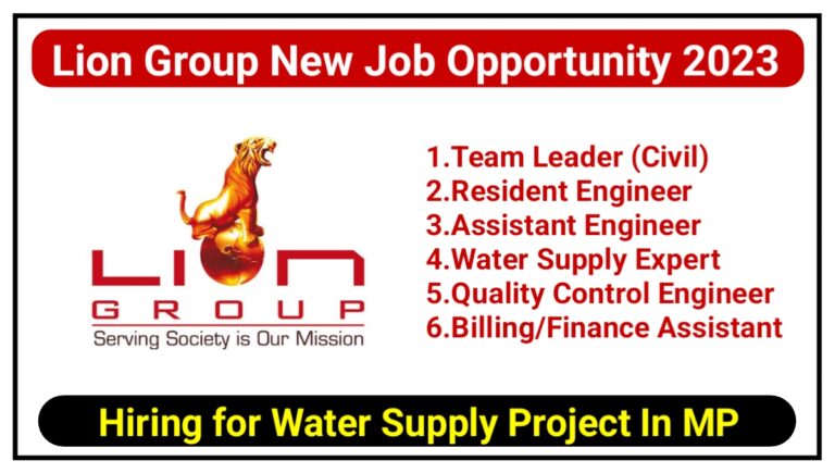 Lion Group New Job Opportunity for Water Supply Project in Madhya Pradesh