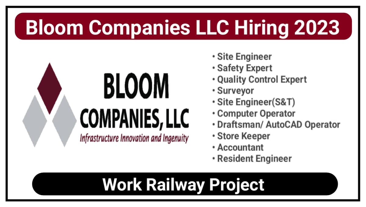 Bloom Companies LLC New Job Vacancy 2023
