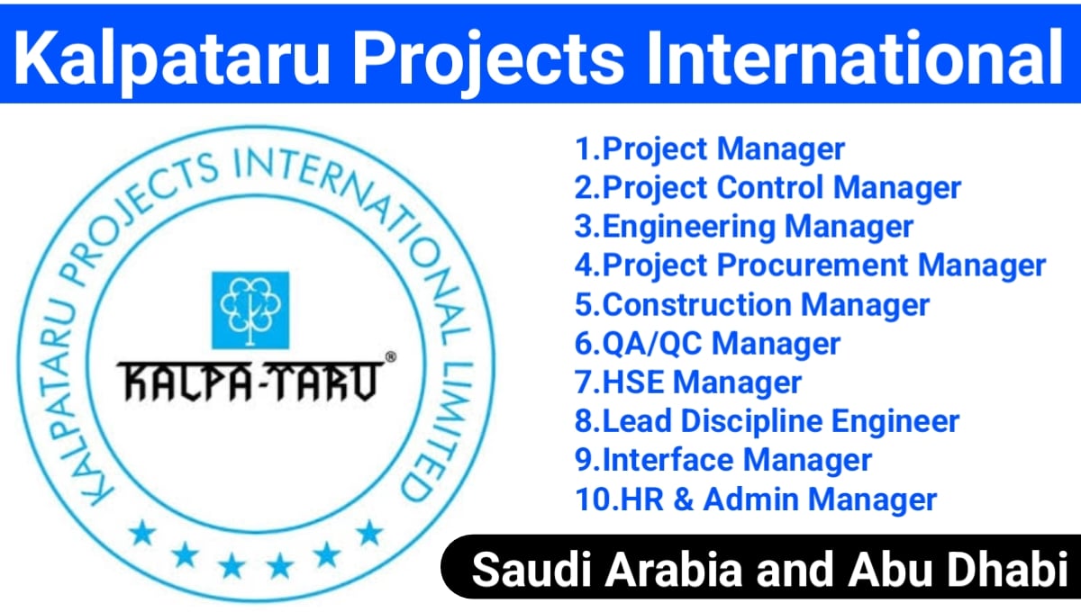 Kalpataru Projects International Limited Requirement 2023 : Mechanical  Engineer, Electrical Engineer and Civil Engineering Jobs »  PRIVATEJOBSBETA.COM
