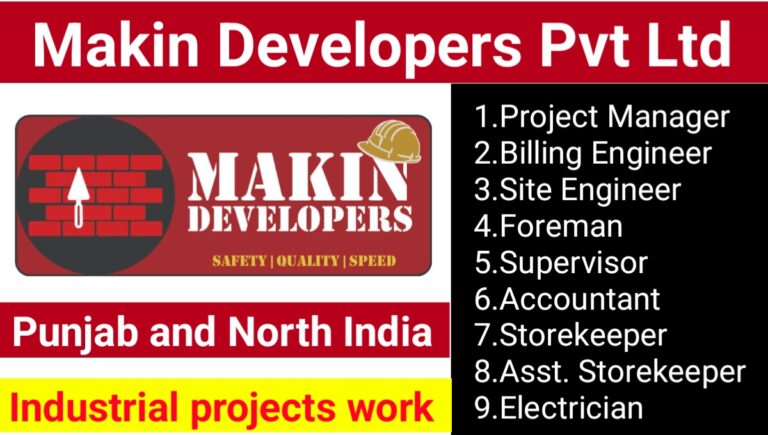 Makin Developers Pvt Ltd Recruitment 2024
