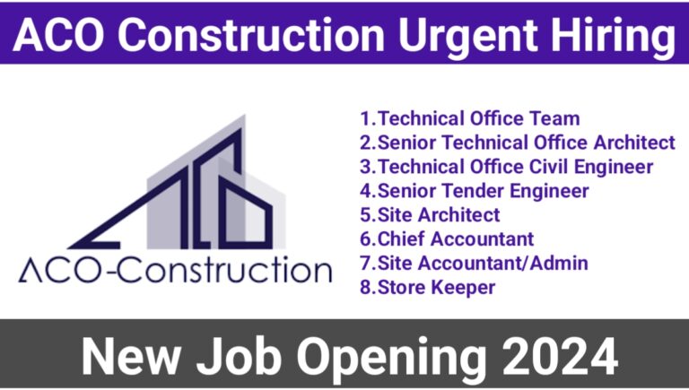 ACO Construction Vacancy 2024