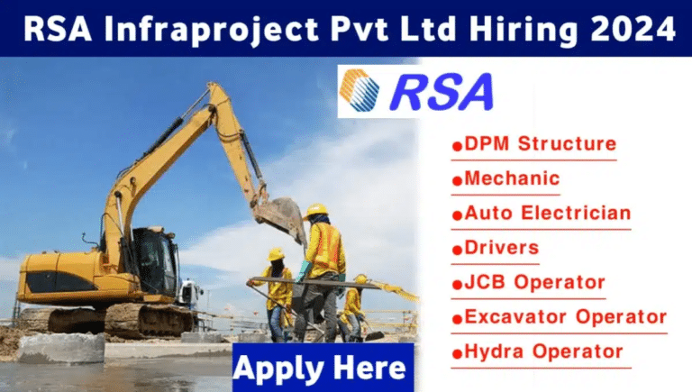 RSA Infraprojects Pvt Ltd Recruitment 2024