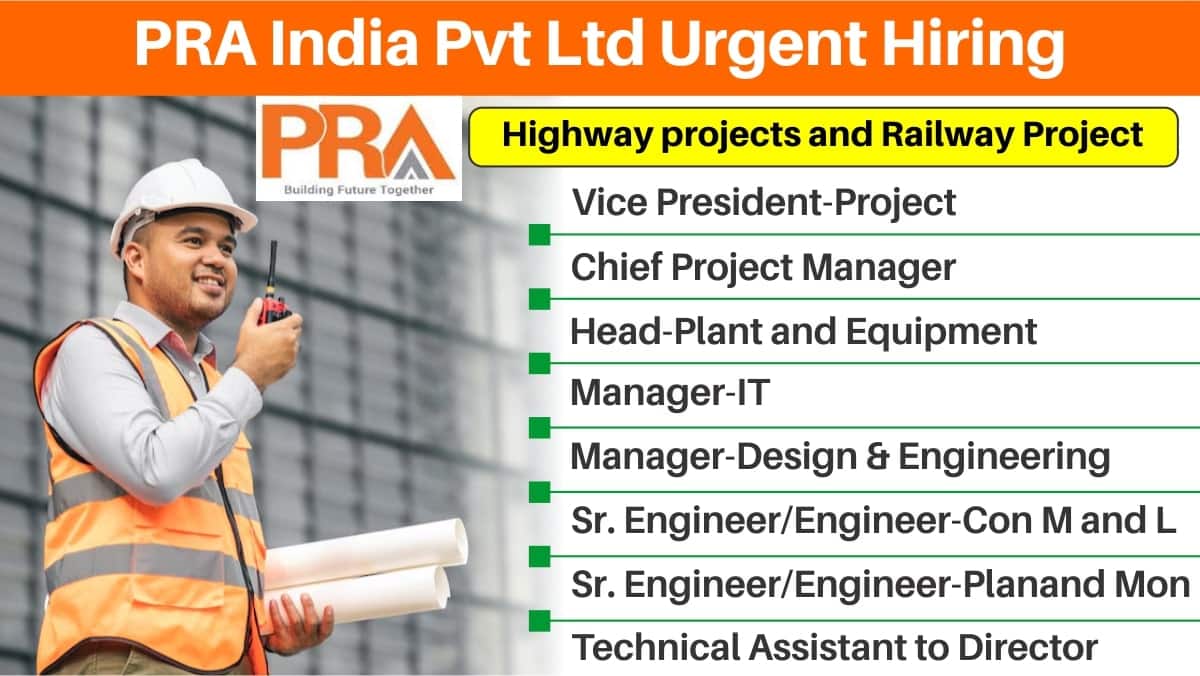 PRA India Pvt Ltd Urgent Hiring