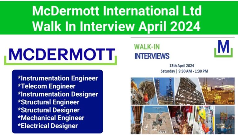 McDermott International Ltd Walk In Interview April 2024