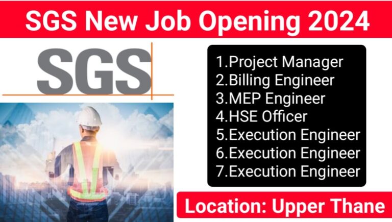 SGS New Job Opening 2024