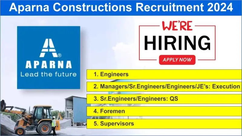 Aparna Constructions Free Recruitment