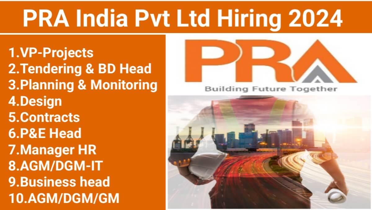 PRA India Pvt Ltd Recruitment for Delhi and Jaipur Location