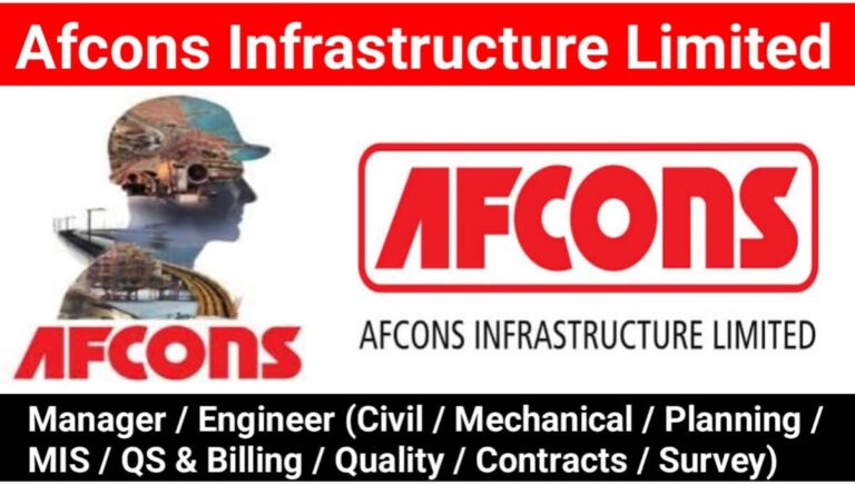 Afcons Infrastructure Limited Vacancy 2024
