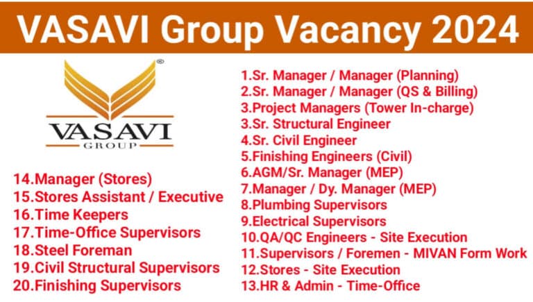 VASAVI Group Vacancy 2024