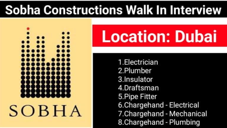 Sobha Constructions Walk In Interview 2024
