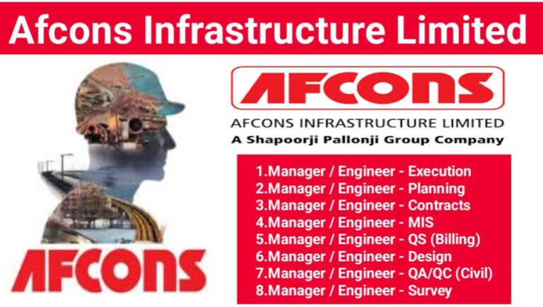 Afcons Infrastructure Ltd Hiring 2024