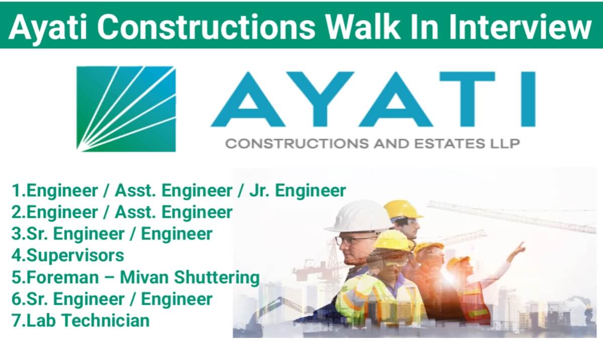 Ayati Constructions and Estates LLP Hiring 2024