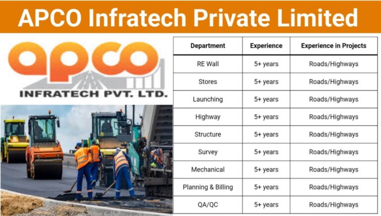 APCO Infratech Pvt Ltd Vacancy 2024