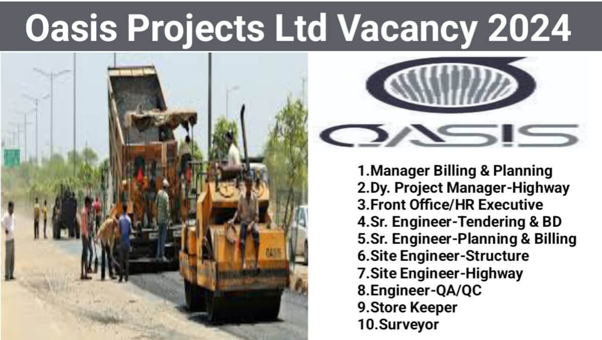 Oasis Projects Limited Recruitment 2024