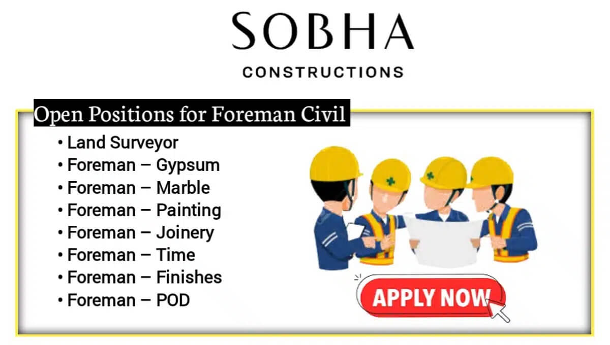 Sobha Constructions Walk In Interview July 2024