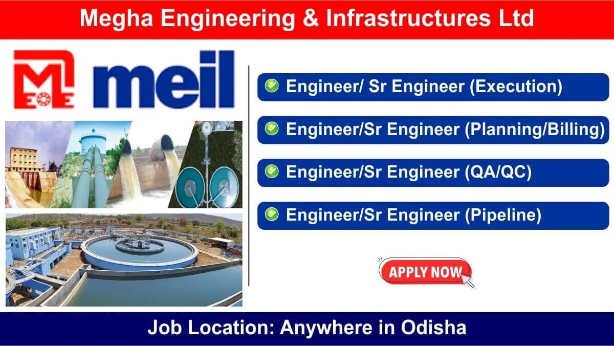 Megha Engineering & Infrastructures Limited Hiring for Water Supply Projects