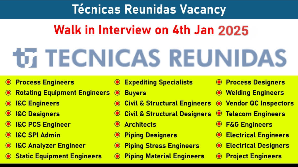 Técnicas Reunidas Vacancy