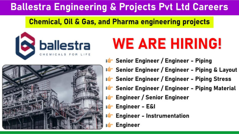 Ballestra Engineering & Projects Pvt Ltd Careers