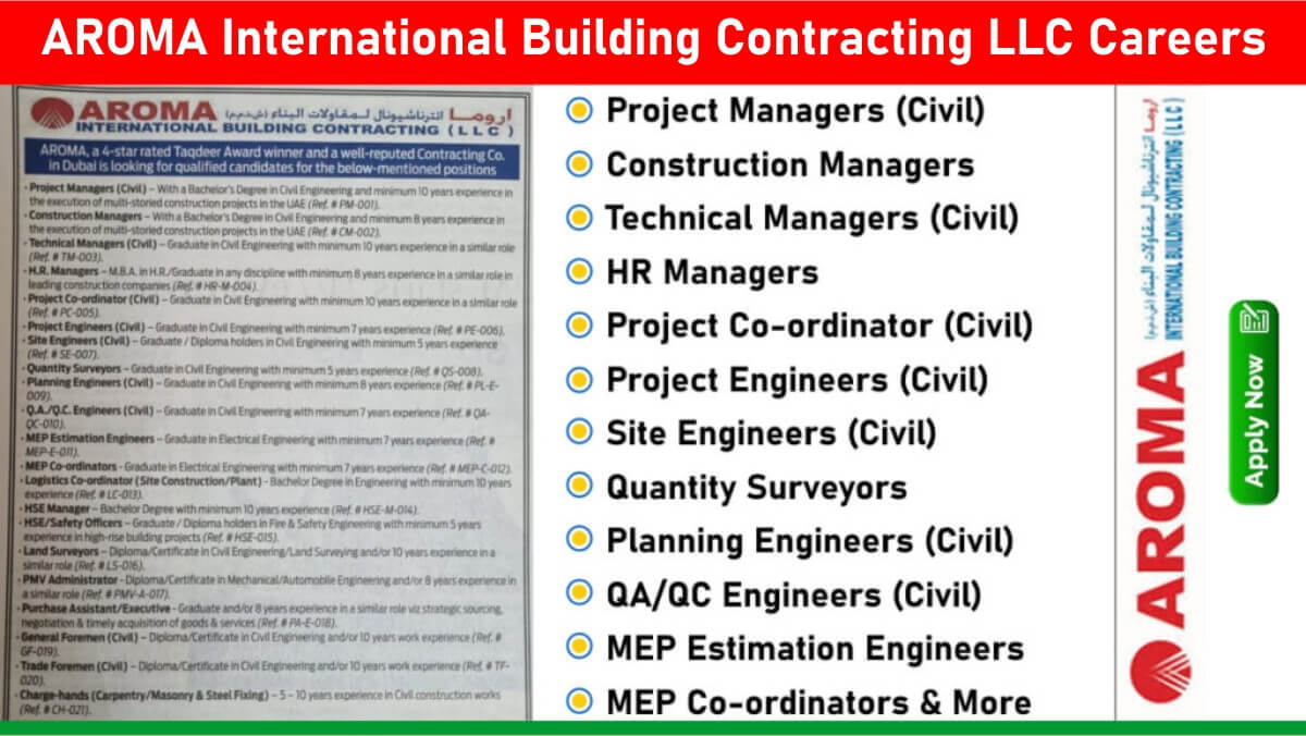 AROМА International Building Contracting LLC Careers