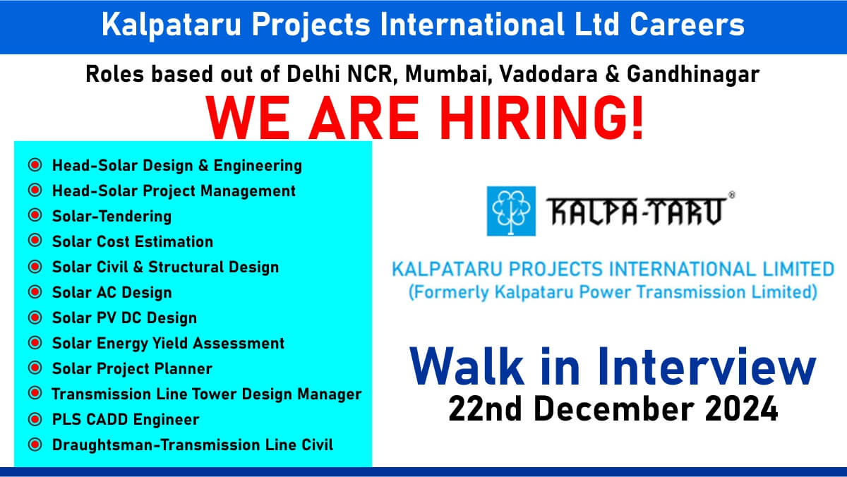 Kalpataru Projects International Ltd Careers