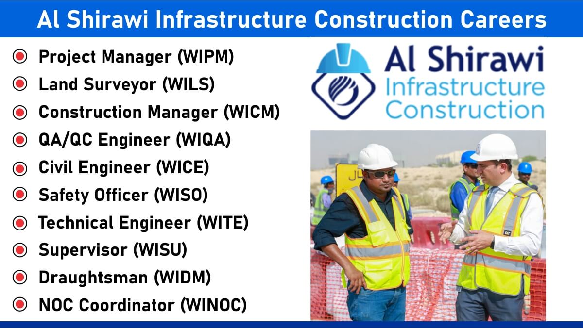 Al Shirawi Infrastructure Construction Careers: Recruitment for Multiple Positions in Infrastructure Projects