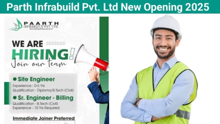 Parth Infrabuild Pvt Ltd Vacancy 2025