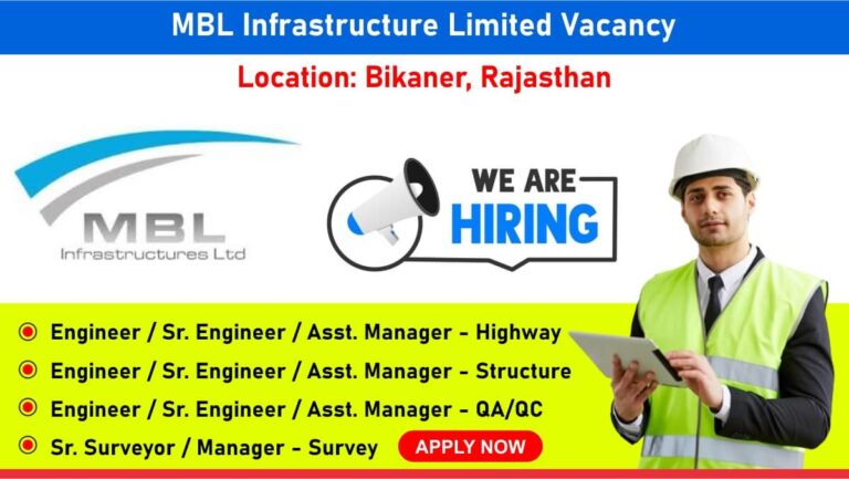 MBL Infrastructure Limited Vacancy