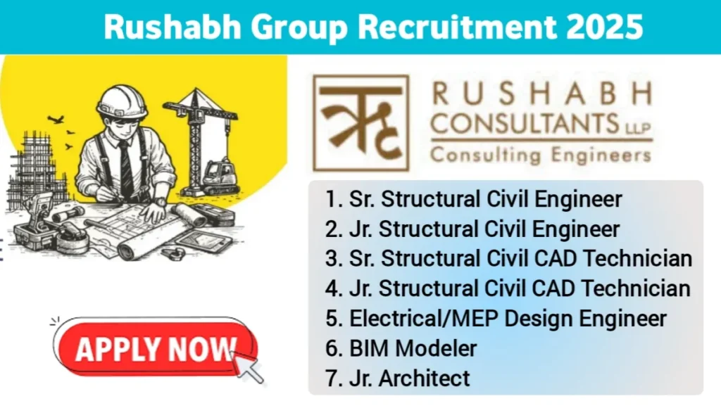 Rushabh Group Vacancy: Hiring for Multiple Positions | Construction Jobs