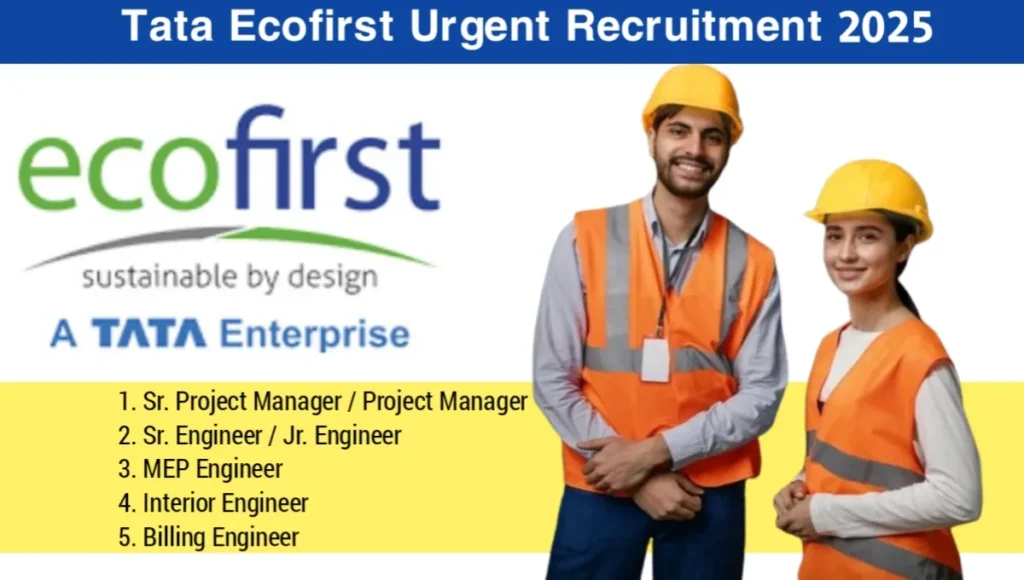 Tata Ecofirst New Job Vacancy