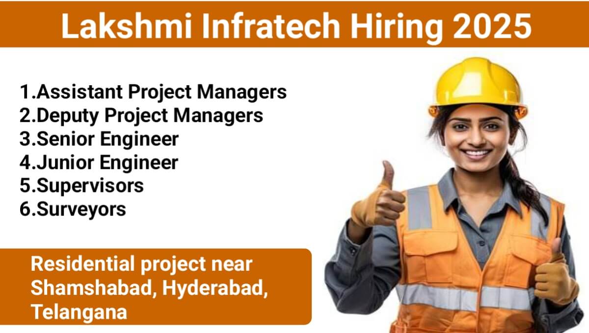 Lakshmi Infratech Recruitment 2025