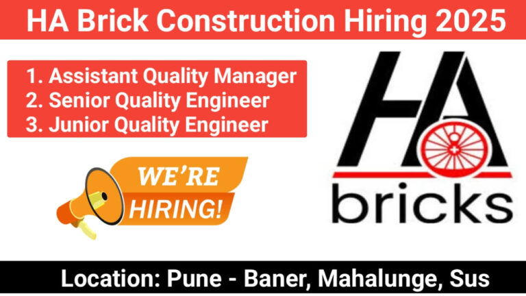 HA Brick Construction Recruitment 2025 | For Quality Assurance & Quality Control (QA/QC)