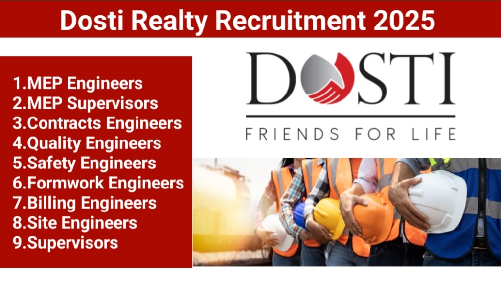 Dosti Realty Vacancy