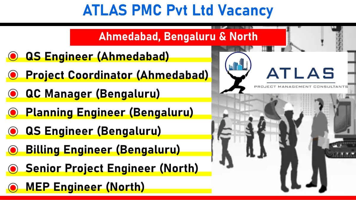 ATLAS PMC Pvt Ltd Vacancy: Recruitment for Multiple Positions in Ahmedabad, Bengaluru & North | Apply Now