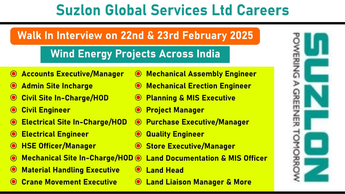 Suzlon Global Services Ltd Careers