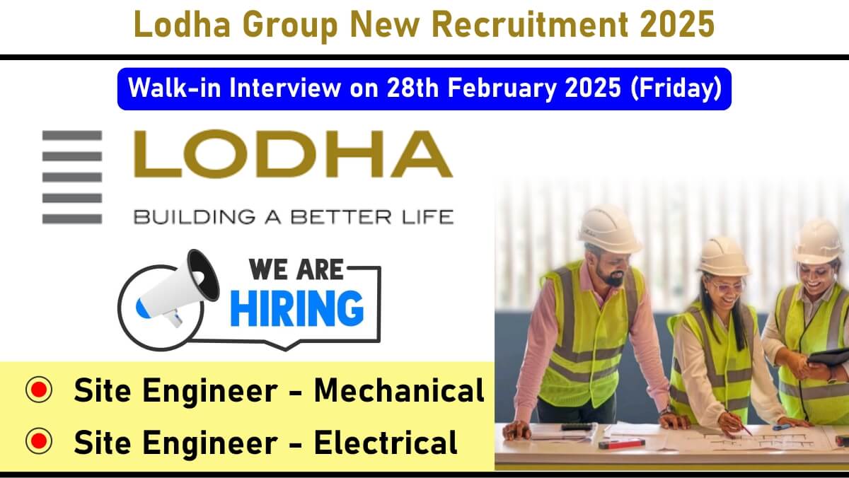 Lodha Group New Recruitment 2025