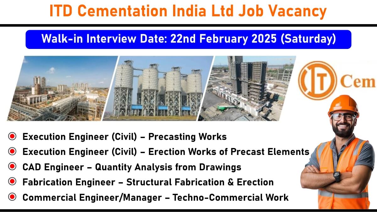 ITD Cementation India Ltd Job Vacancy