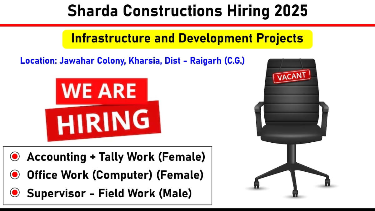 Sharda Constructions Hiring 2025: Urgent Recruitment for Multiple Positions in Infrastructure and Development Projects