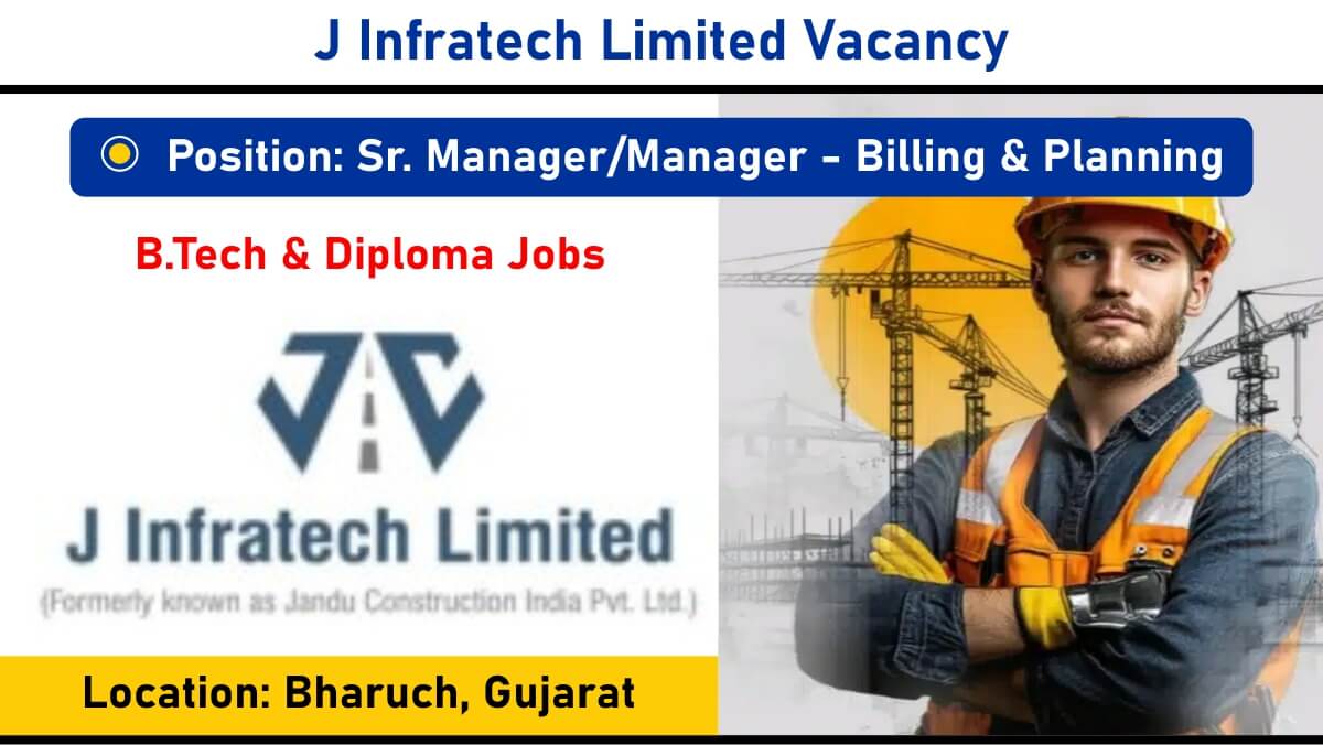 J Infratech Limited Vacancy