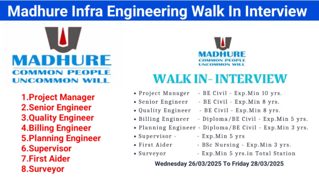 Madhure Infra Engineering Pvt Ltd Careers